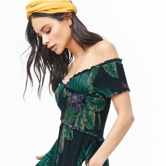 Patrons of Peace Dresses & Skirts - LIKE NEW-PATRONS OF PEACE TROPICAL OFF THE SHOULDER DRESS SIZE MEDIUM